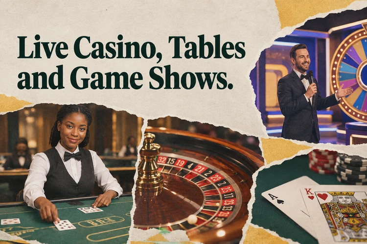 Live Casino, Tables and Game Shows